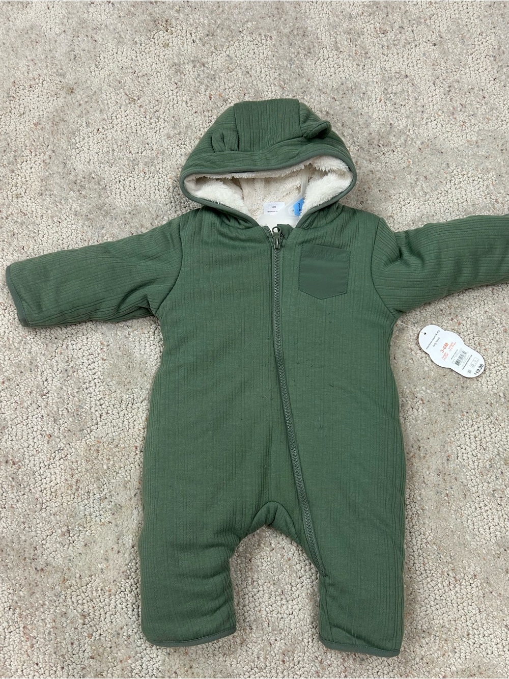 Wonder nation 3-6 mo cozy snowsuit , NWT